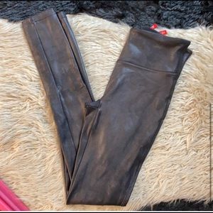 XS Faux Leather Leggings Spanx